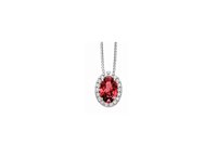 Collana Recarlo Donna Gemma in Oro bianco Rubino 0.55 Ct P33CC169RB - P33CC169RB